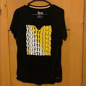 Yellow and black live strong medium dry fit